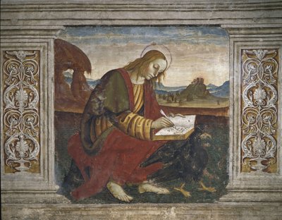Saint John Evangelist (Freska od Pietro Perugino