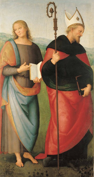 Svatí Jan Evangelista a Augustin, 1502-1512 od Pietro Perugino