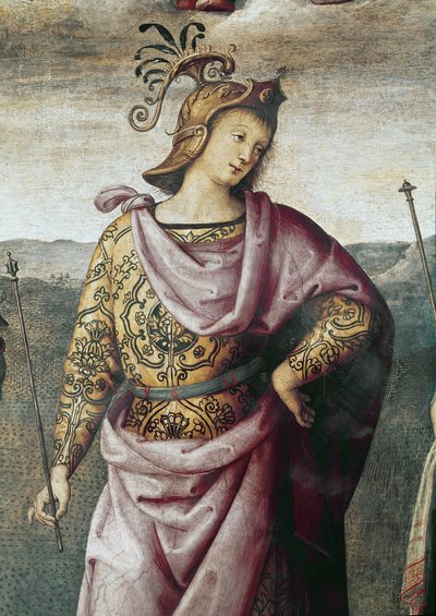 Scipio Africanus, detail Síla a střídmost (Fresco od Pietro Perugino