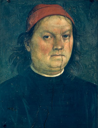 Autoportrét, cca 1500, Pietro Perugino (cca 1450-1523), Freska, 40x30,5 cm od Pietro Perugino
