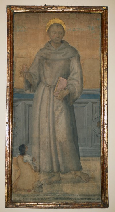 Svatý Antonín Paduánský a Bartolomeo di Maraglia z Perugie, cca 1512, maloval Pietro Vannucci, známý jako Perugino (cca 1450-1523), Umbrie, Itálie od Pietro Perugino