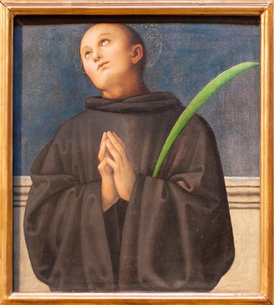 St Placidus (olej na dřevě) od Pietro Perugino