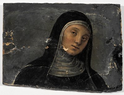 St Scholastica (olej na dřevě (fragment) od Pietro Perugino