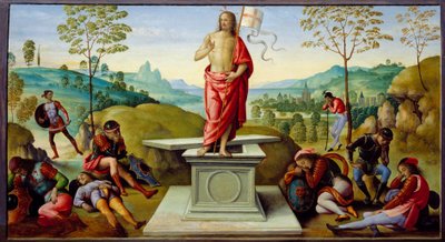 Vzkříšení Krista. Pietro od Cristoforo Vannucci dit Le Perugin (1448-1523) od Pietro Perugino