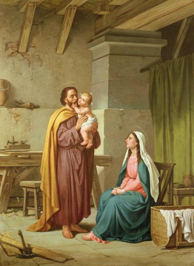 Svatá rodina v dílně svatého Josefa od Pietro Pezzati