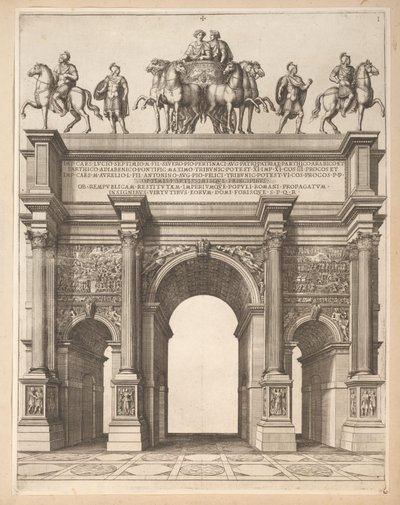 Boog van Septimius Severus do Říma od Pietro Sante Bartoli