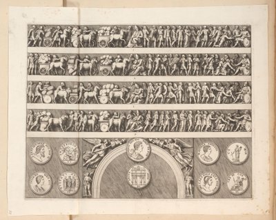 Reliéfy na oblouku Septimia Severa v Římě od Pietro Sante Bartoli