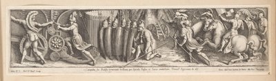 Vojáci v útoku Historie císaře Konstantina (název série) od Pietro Sante Bartoli