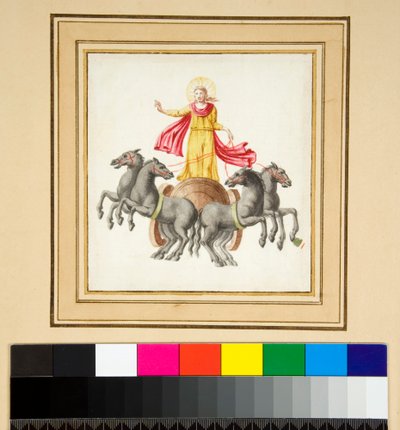 Kopie mozaiky ve Vigna Moroni (černá křída, některé s perem a hnědým inkoustem. obarvené akvarelem) od Pietro Santi Bartoli
