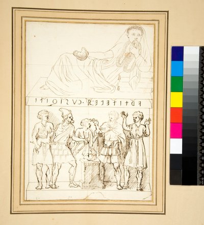 Etruská pohřební urna (pero) od Pietro Santi Bartoli