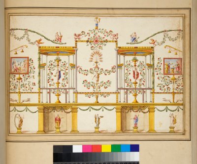 Velký design stěny s obrazy. od Pietro Santi Bartoli