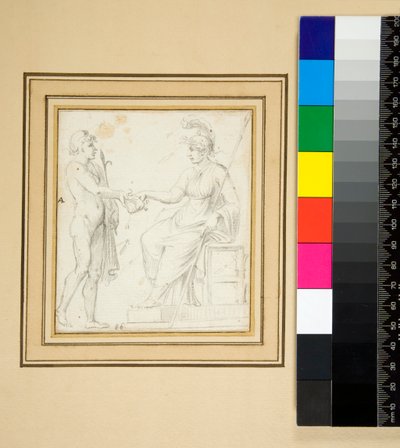 Velká podlouhlá stěna s pěti přihrádkami (tužka) od Pietro Santi Bartoli