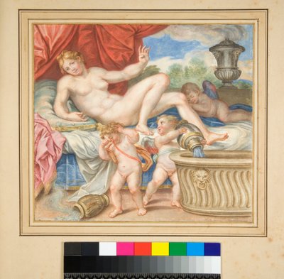 Ležící Danae se zobrazenými Amory od Pietro Santi Bartoli