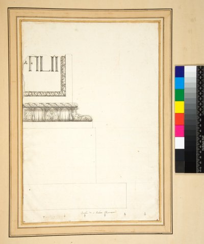 Sloup Antonina Pia (pero a šedá barva) od Pietro Santi Bartoli