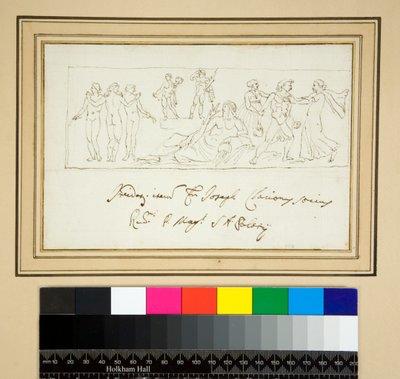 Reliéf věnovaný pramenům a nymfám (pero a inkoust) od Pietro Santi Bartoli