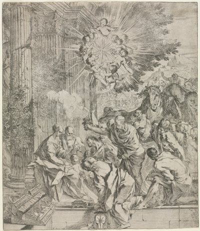 Klanění tří králů, 1636-1638. od Pietro Testa