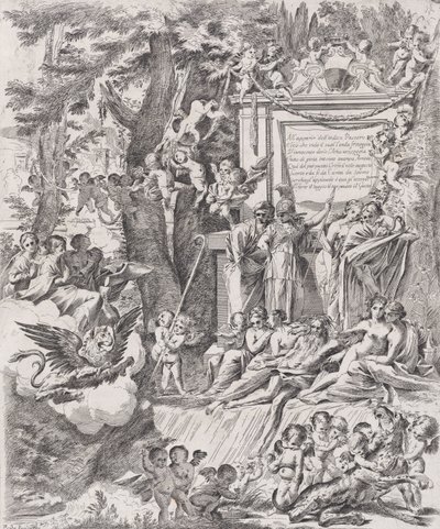 Alegorie na počest příchodu kardinála Franciottiho jako biskupa z Luccy, 1680-1700. od Pietro Testa