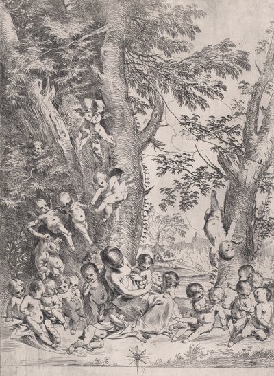 Zahrada lásky, cca 1631-37. od Pietro Testa