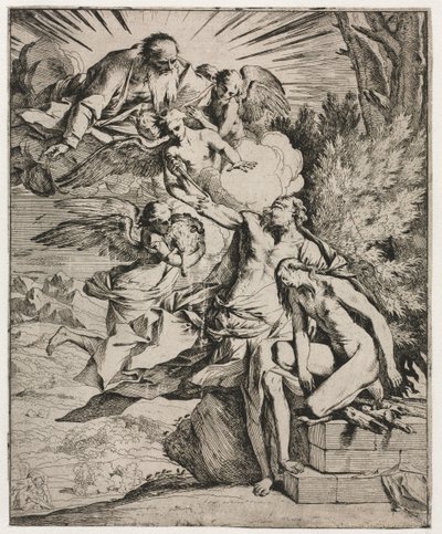 The Sacrifice of Abraham, ca. 1645-50. od Pietro Testa