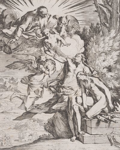 Oběť Izáka jeho otcem Abrahamem, ca. 1640-42. od Pietro Testa