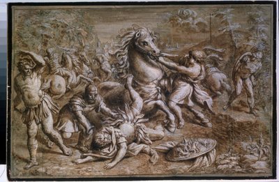 ""La conversion de saint Paul"" (Obrácení svatého Pavla) Kresba tuší od Pietra Berrettiniho dit Pietro da Cortona od Pietro da Cortona