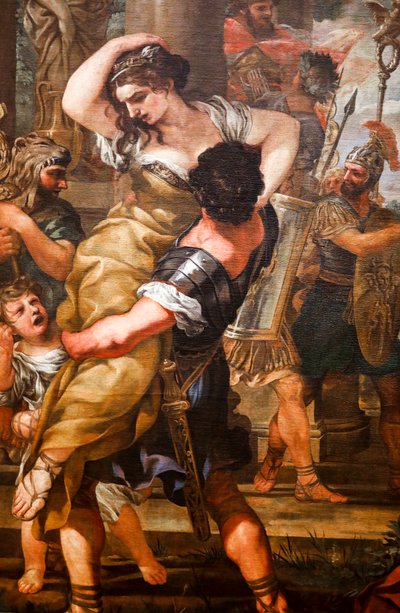 Znásilnění Sabines 1629. (Olej na plátně) od Pietro da (1596-1669) Cortona