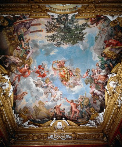 Mars po válce, klenba Síně Marsu od Pietro da Cortona