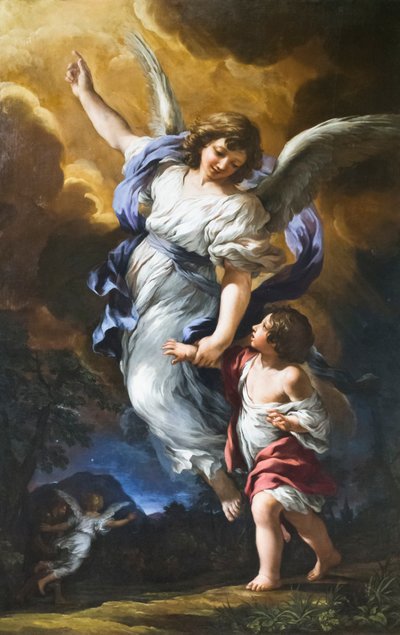 Der Schutzengel von Pietro da (1596-1669) Cortona