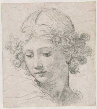 Studie pro hlavu svatého Michala, 1633. od Pietro da Cortona
