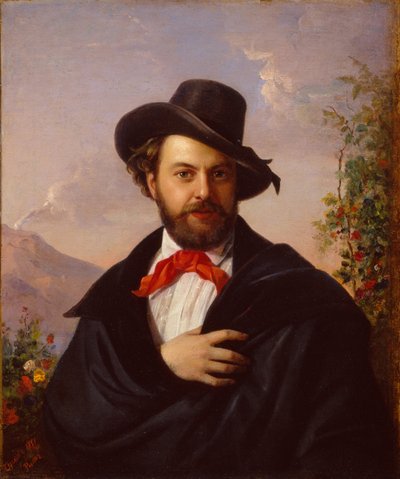 Autoportrét, 1851 od Pimen Nikitich Orlov