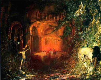 Parzifal a rytíři Svatého grálu, kolem roku 1902 od Pinckney Marcius Simons