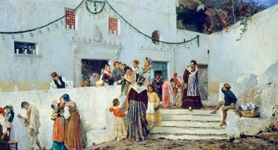 Den oslav, Pio Joris (1843-1921), olej na plátně, 93x160 cm od Pio Joris