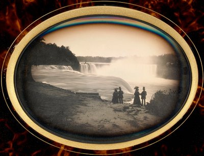 Daguerrotypie Niagarských vodopádů od Babbitta, kolem roku 1855 (daguerrotypie) od Platt D. Babbitt