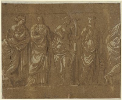 Řada múz od Polidoro da Caravaggio (possibly)
