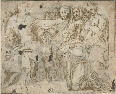 Rodina Dariova před Alexandrem od Polidoro da Caravaggio