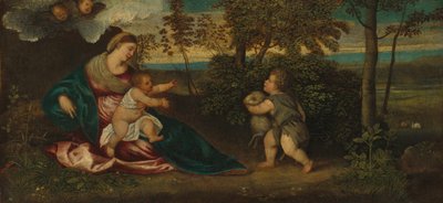 Madonna s dítětem a svatý Jan v krajině, 15401550. od Polidoro da Lanciano