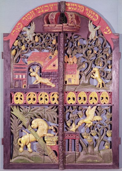 Dveře archy zákona, z Krakova (polychromované dřevo) od Polish School