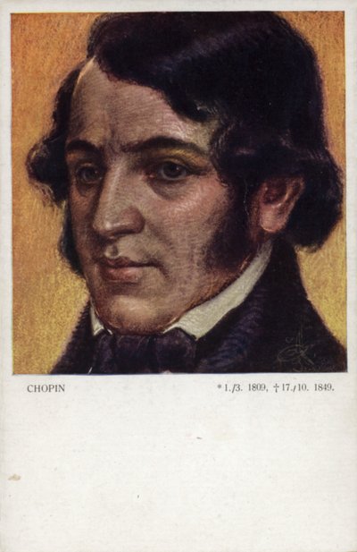 Frederic Chopin , polský skladatel a pianista (1810-1849) od Polish School