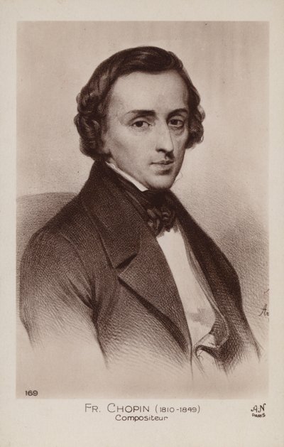 Frederic Chopin , polský skladatel a pianista (1810-1849) od Polish School