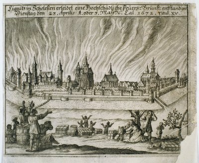 Legenda o požáru dvou, 1672 od Polish School