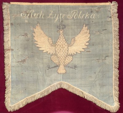 Vlajka z doby povstání Tadeusze Kosciuszka (1746-1817) v roce 1794 (vlna) od Polish School