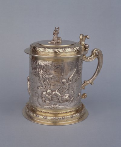 Tankard s výjevy ze života proroka Eliáše (stříbro a stříbro zlacené) od Polish School