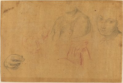 Náčrtky hlav a rukou od Pompeo Batoni