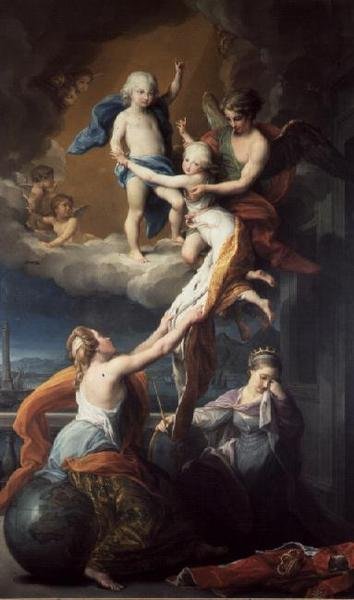 Alegorie smrti dětí Ferdinanda IV. (1751-1825) (olej na plátně) od Pompeo Girolamo Batoni