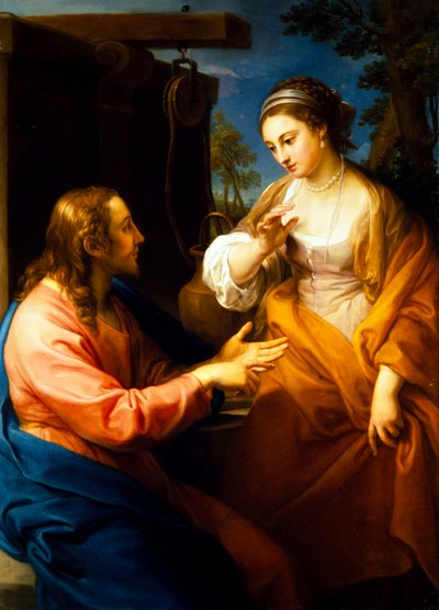 Kristus a samařská žena od Pompeo Girolamo Batoni