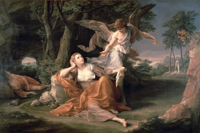 Hagar na poušti od Pompeo Girolamo Batoni