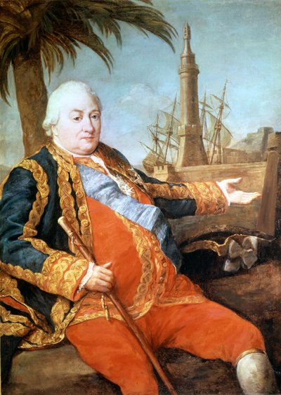 Portrét rytíře Pierra Andre de Suffrena ze Saint Tropez (Saint-Tropez), vykonavatele Suffrenu (1729-1788). Obraz Girolama Pompea Batoniho (1708-1787). Muzeum zámků ve Versailles od Pompeo Girolamo Batoni