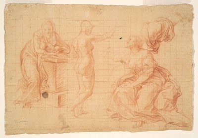 Studien für "Herkules an der Weggabelung" und für die "Geburt Christi" od Pompeo Girolamo Batoni