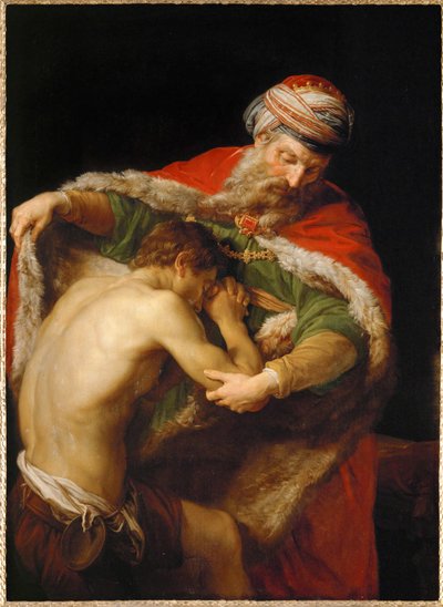 Návrat marnotratného syna (olej na plátně) od Pompeo Girolamo Batoni