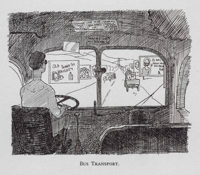 Autobusová doprava (litografie) od Pont (1908 40)